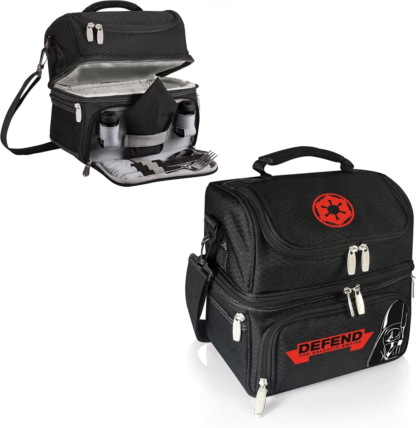 PICNIC TIME Coca-Cola Enjoy Coke Pranzo Lunch Bag, Insulated Lunch Box with Utensil Set, Lunch Cooler Bag, (Red)