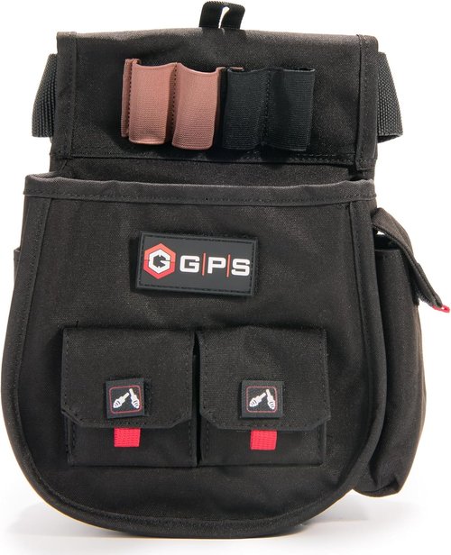 Deluxe Double Shell Pouch - Rugged Shooting Range Bag with Adjustable Belt
