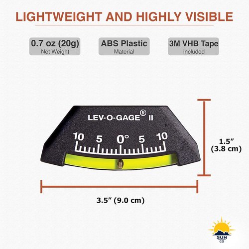 Marine Clinometer Lev-o-Gage II | Shatterproof Flex-Tube Trim Aid for Boats