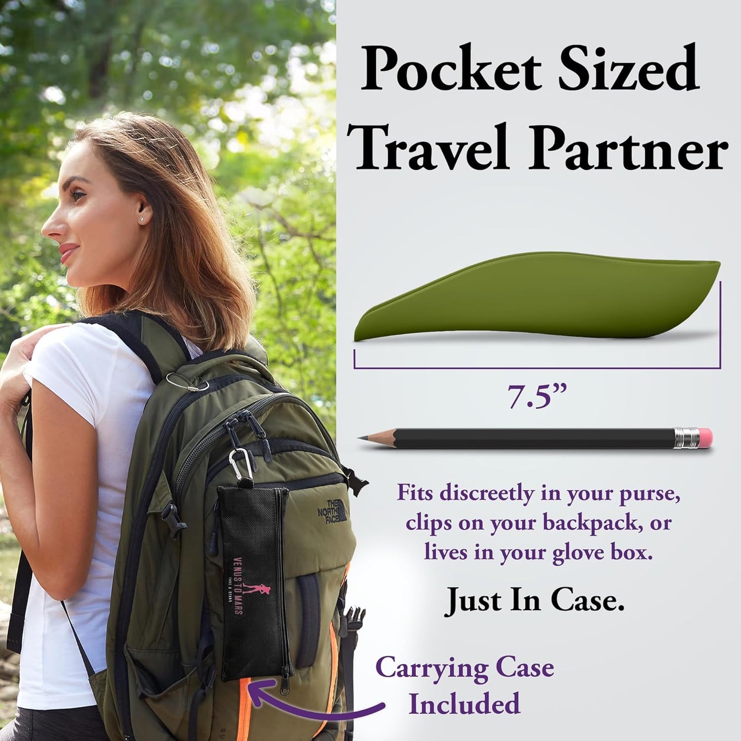 VENUS TO MARS Female Urinal | Female Urination Device | Womens Pee Funnel for Camping - Car - Travel - Festivals - Porta Potty - Outdoor Activities