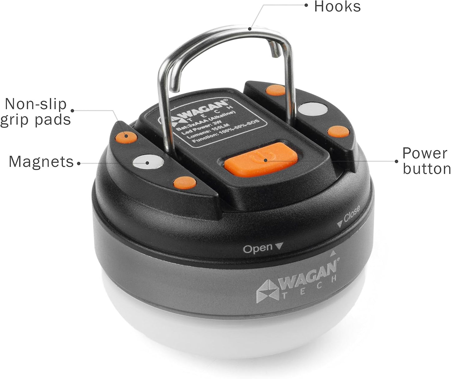WAGAN 4301 #Camplites Dome Lantern Flashlight LED for Camping, Hiking, Emergencies
