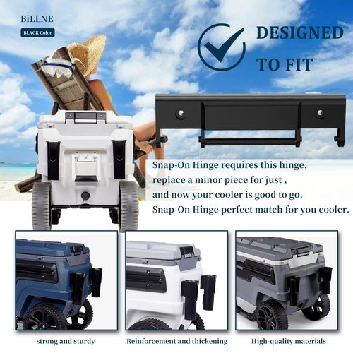 Cooler Snap-on Hinge Replacement for Ig-loo Trailmate Cooler Snap-On Hinge and Screws Kit,Outdoor Trailmate Cooler Accessories