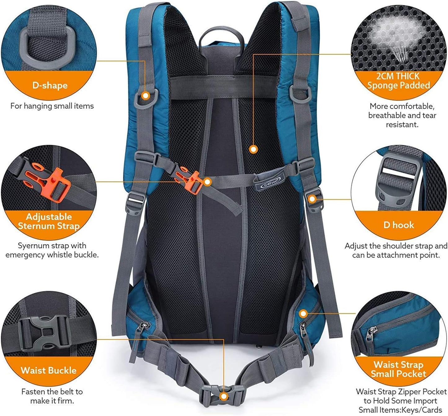 G4Free Hiking Backapck, Dark Grey, One Size