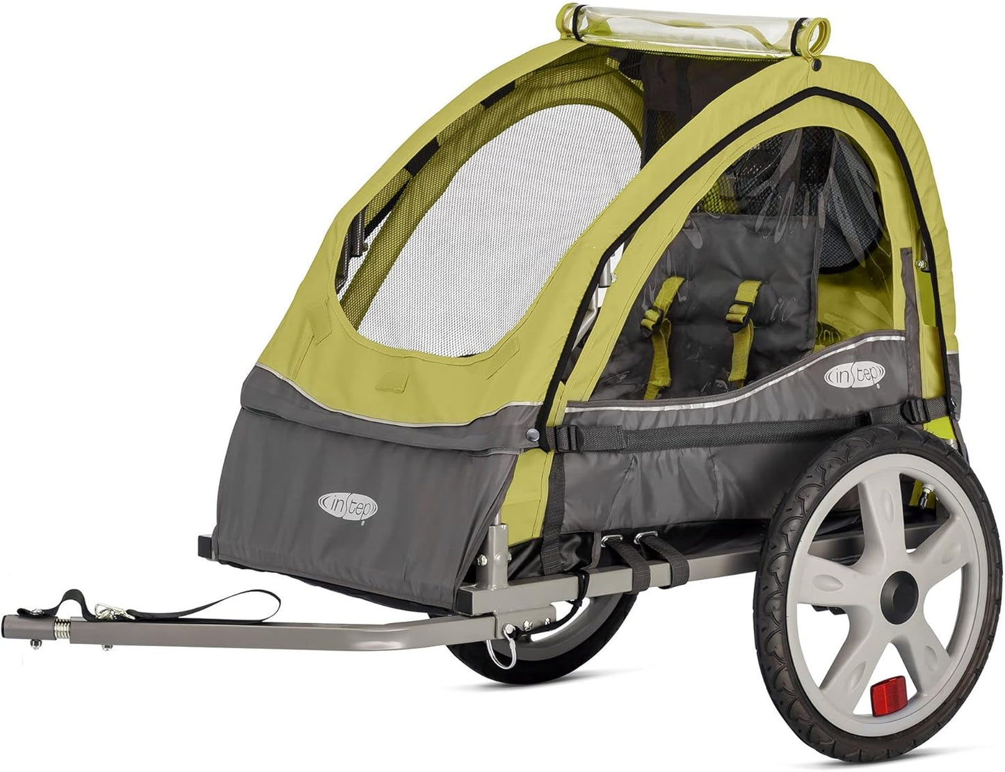 Take 2 or Sync Kids Bike Trailer, Single or Double Seat, Universal Coupler, Folding Frame, Quick-Release Wheels, Canopy with Bug Screen and Weather Shield, Bike Trailer for Kids