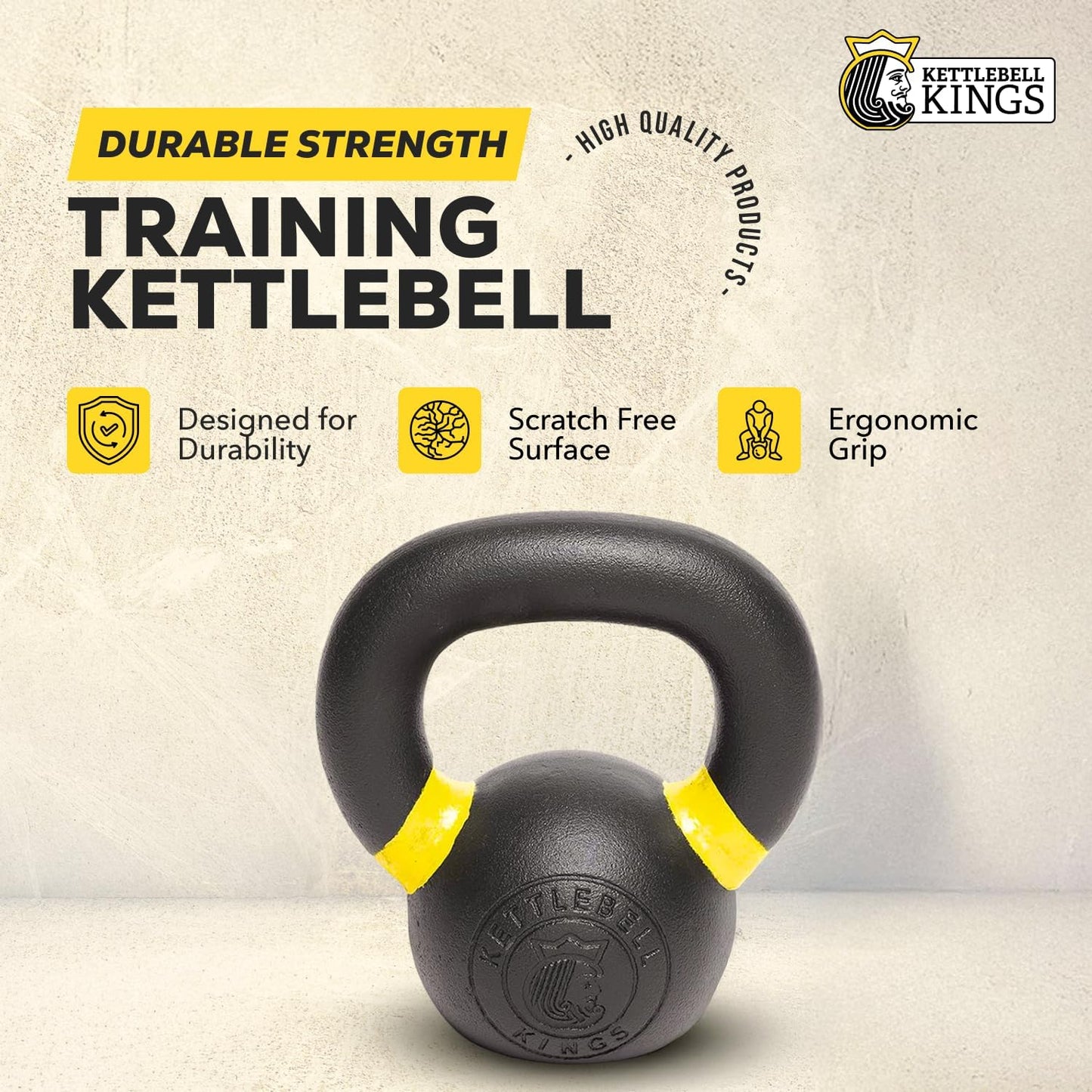 Powder Coated Kettlebells Set (9-97 lb) - Strength Training Weights for Home Gym