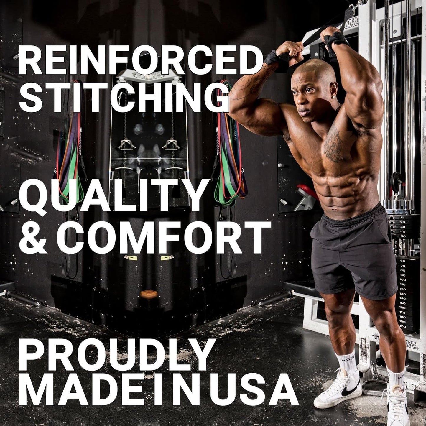 Schiek Ab Strap for Cable Machines - Superior Comfort Pull Up Straps for Women and Men