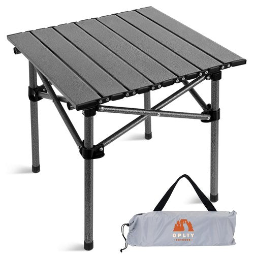 Opliy Folding Camping Table,Portable Table for 1-2 Persons -Collapsible Table Lightweight with Carry Bag for Camping, Hiking, Picnics, BBQs, Beach Trips & Tailgating(16.5 inch).