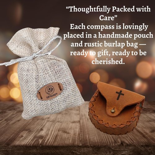 Baptism Gifts for Boys – Engraved Compass with Scripture – Religious Christian & Catholic Keepsake for Christening, First Communion, or Confirmation – Faith Compass Gift for Godson, Son, or Grandson