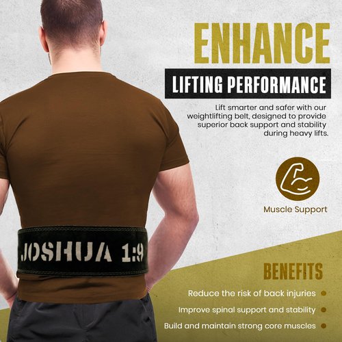 Hidden Wells Christian Lever Weight Lifting Belt (Medium), Black