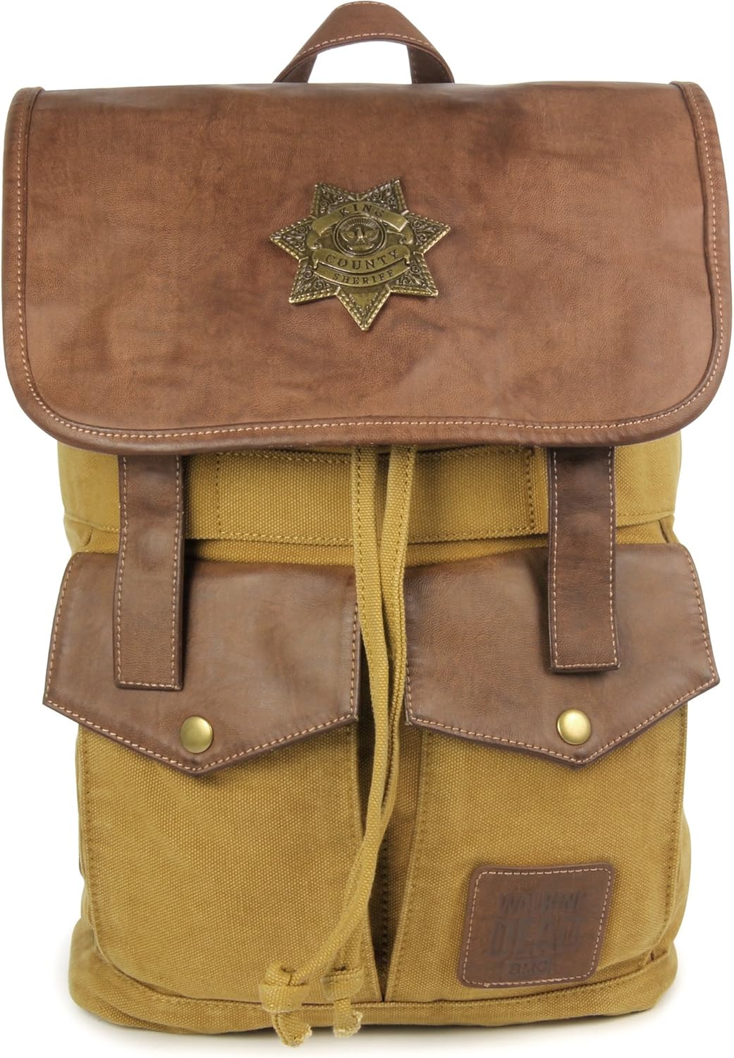 Rick Grimes Sheriff Backpack - The Walking Dead Brown Bag for Fans