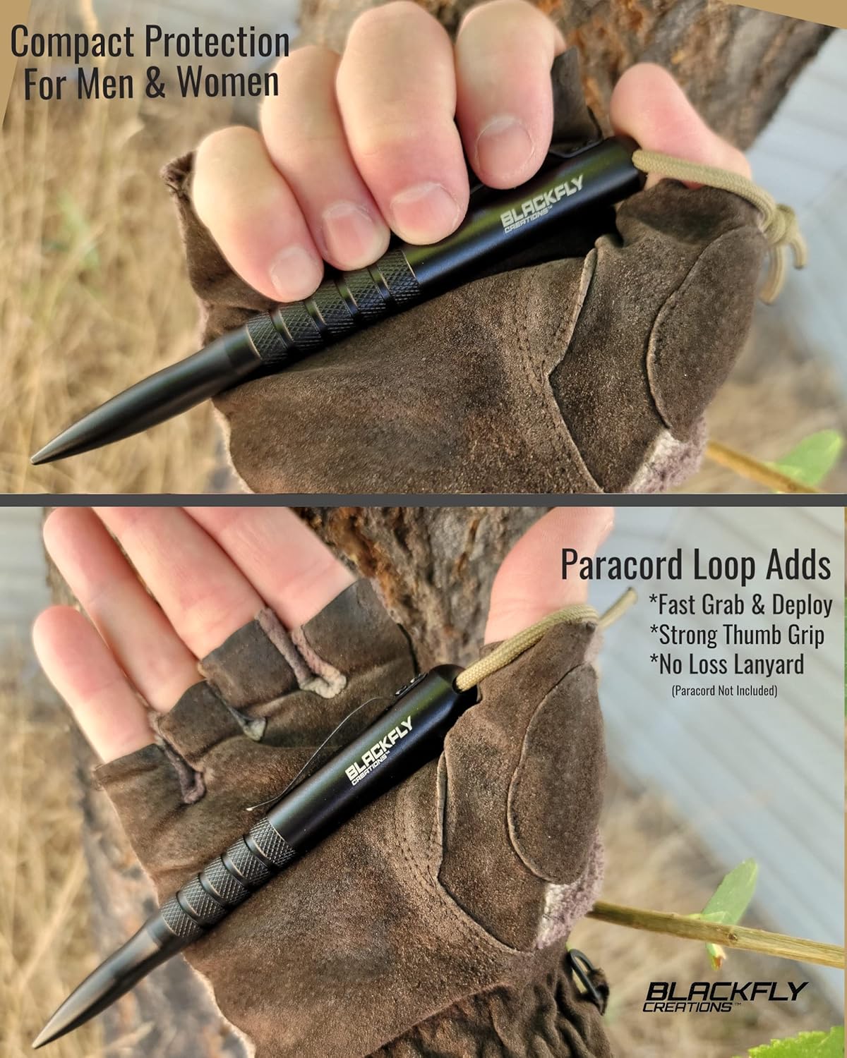 Tactical Pen Self Defense Weapon EDC Survival Tool, SWAT Military Police Gear Glass Breaker Kubaton, Drilled Cap for Lanyard or Keychain, 2nd Ink Refill & Gift Box Gray or Black 100% Quality Guarantee