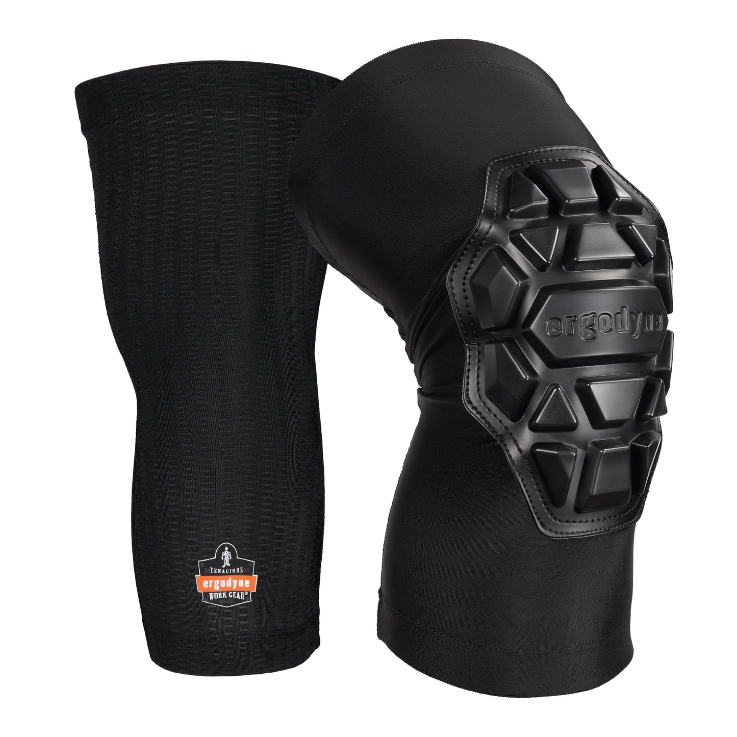 Ergodyne ProFlex 550 Padded Knee Sleeves - 3-Layer Foam Cap, Small/Medium (Pair)