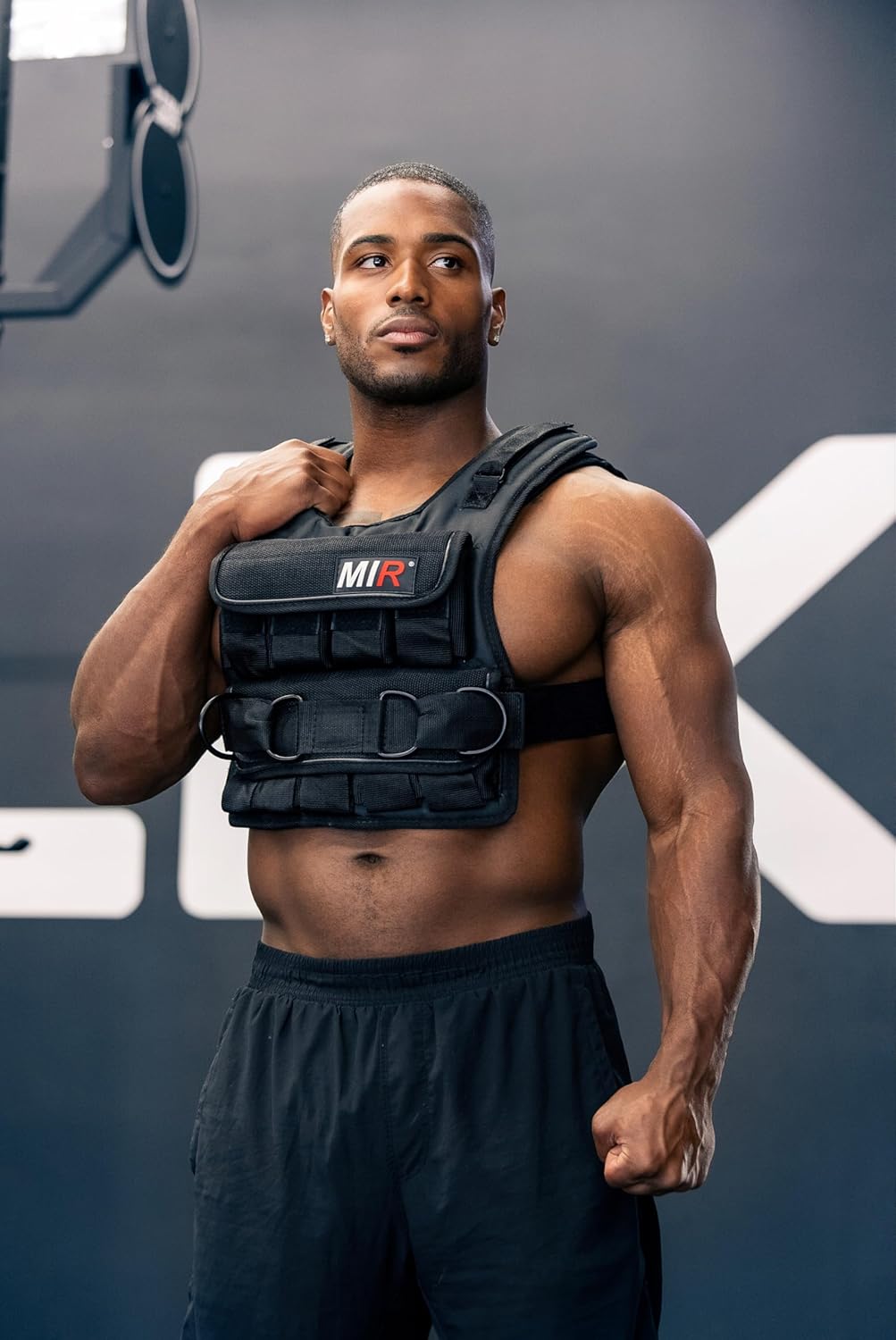 MiR Short Weighted Vest With Zipper Option 20lbs - 60lbs Solid Iron Weights. Workout Vest for Men and Women.
