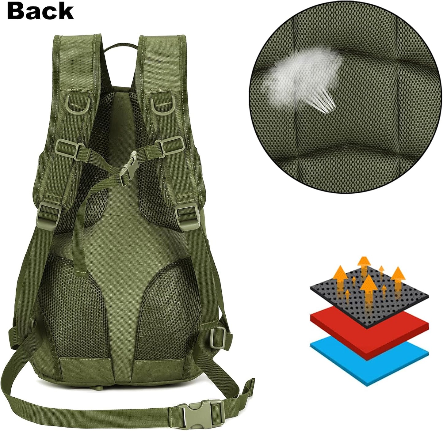ArcEnCiel 15L Motorcycle Backpack Tactical Bag Rucksacks for Outdoor Camping Trekking Hunting with Patch