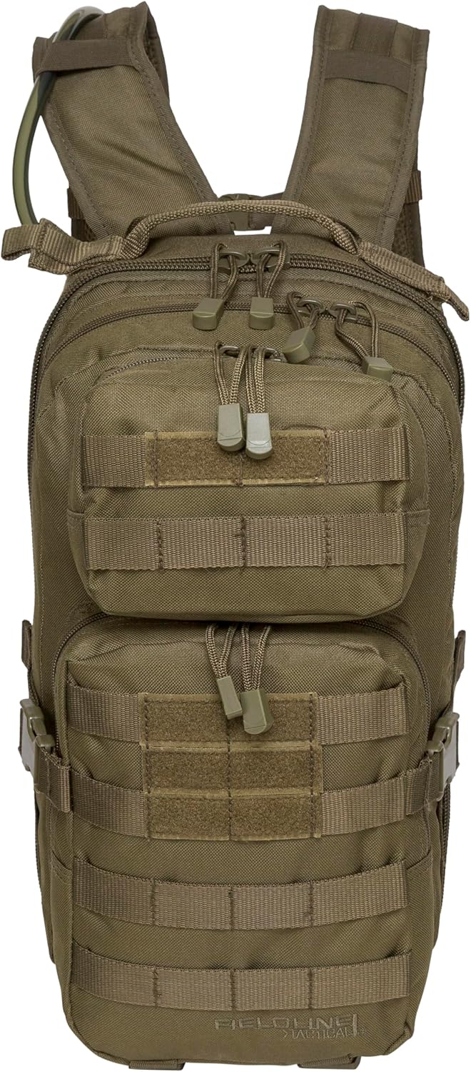 Surge Tactical Hydration Pack by Fieldline | Military Backpack with MOLLE System | Survival Bug Out Bag | 22L Storage Capacity + 3L Reservoir (Digital Sand)