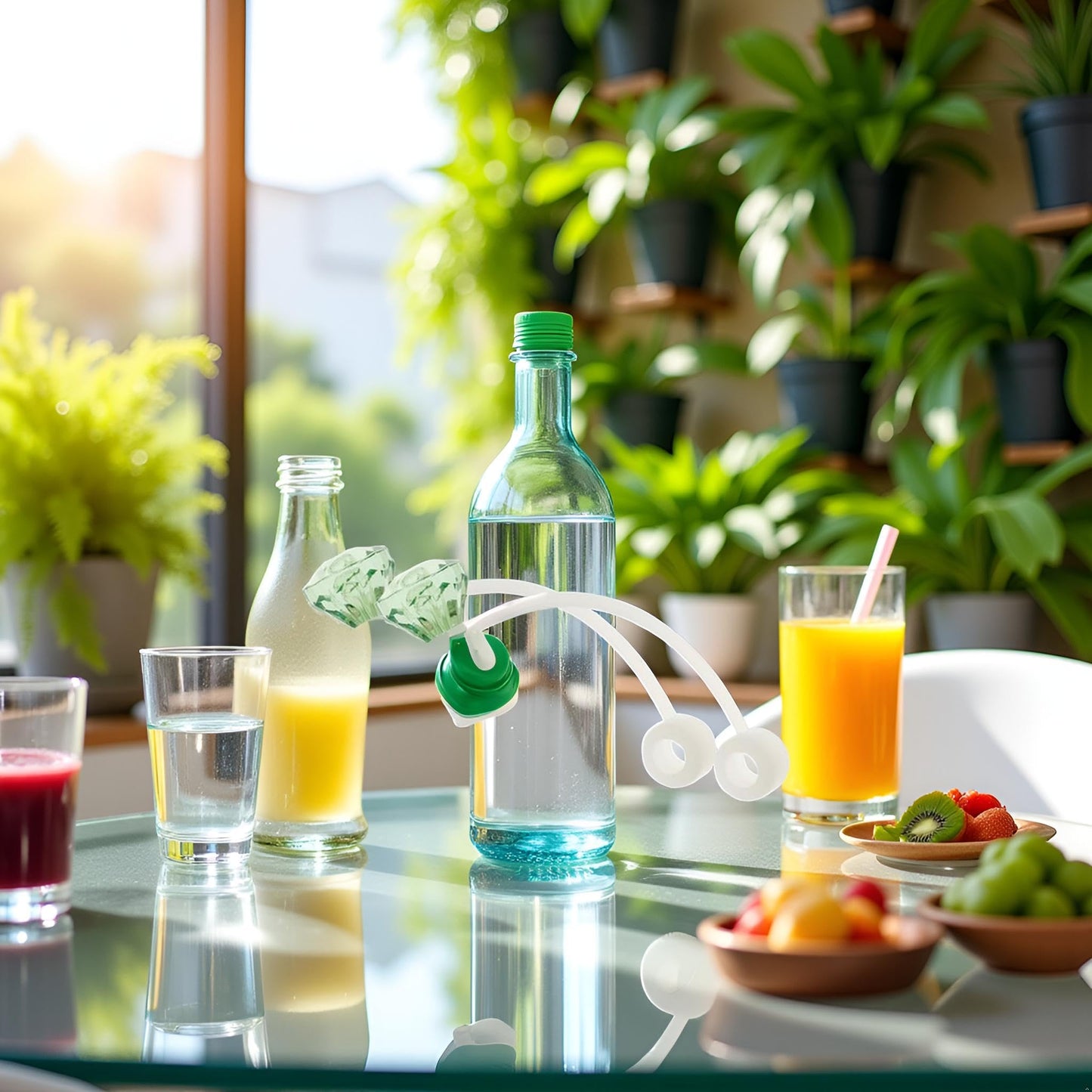 2Pcs Diamond Straw Toppers for Stanley Cup, Silicone Straw Covers Cap for Stanley Cup Accessories, 10mm Tip Cover, Dustproof Drinking Protector for Water Bottles (Green)