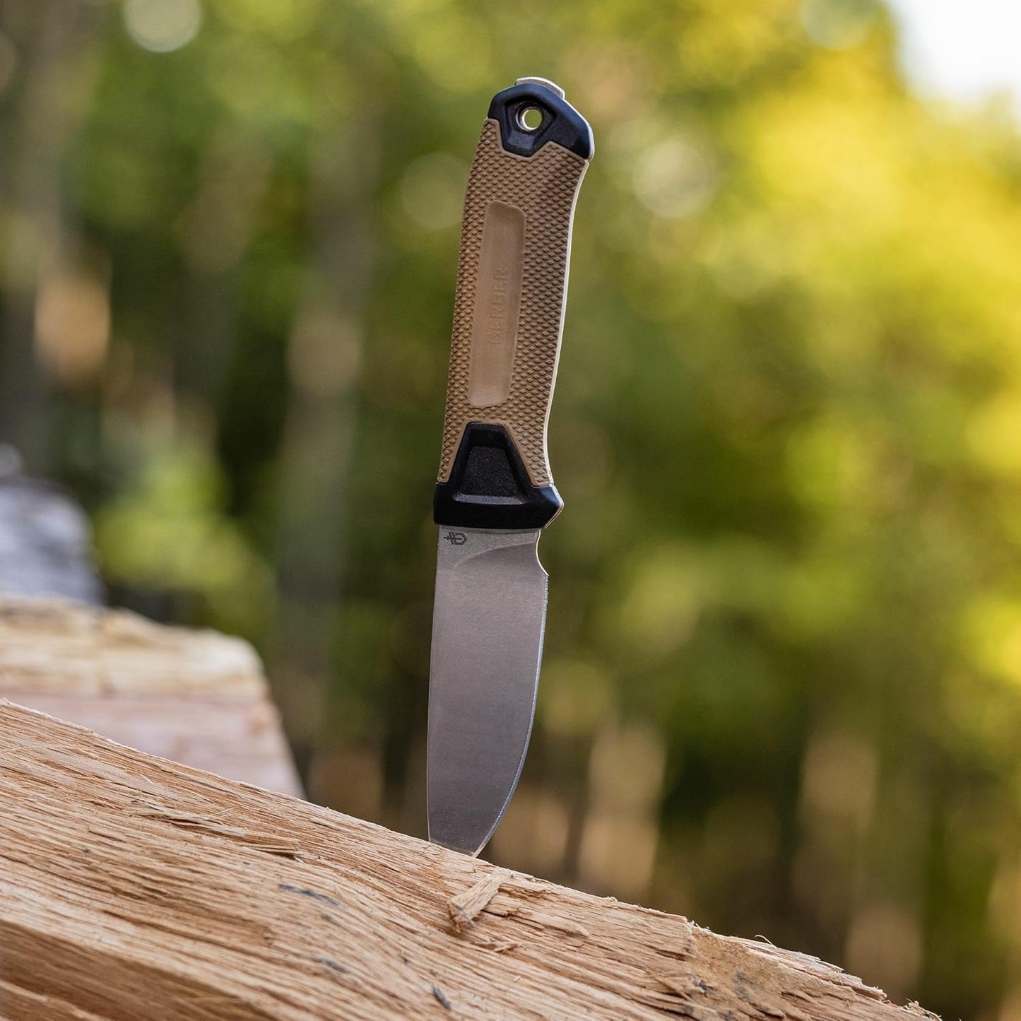 Gerber Gear StrongArm Knife - Fixed Blade - Tactical Knife for Survival Gear - Full Tang, 420HC Steel Blade - Camping Survival Knife - Made in USA - Plain edge, Coyote Brown