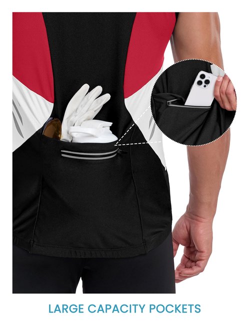 Little Donkey Andy Men's Half Zip Breathable Cycling Vests Reflective Sleeveless Jerseys Lightweight Bicycle Running Black 2XL