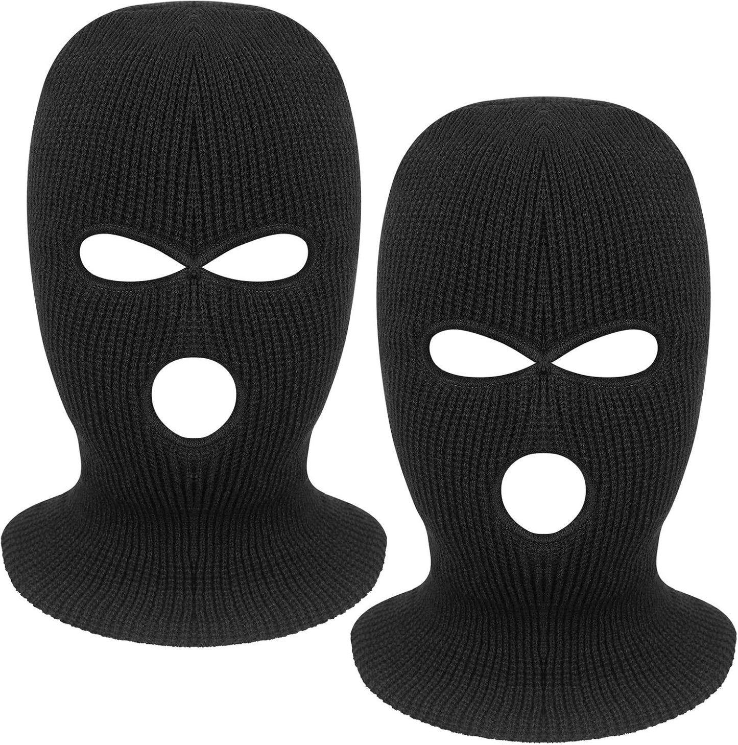 3-Hole Full Face Mask | Knitted Winter Balaclava Cap for Outdoor Sports