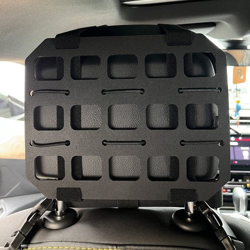 Dotacty Vehicle MOLLE Panel Car Headrest Organizer Seat Back Storage Rack Rigid Insert Panel for Backpack Tactical Accessories Gear Holder Molle Pouches EDC Gadgets Small Tools Pens