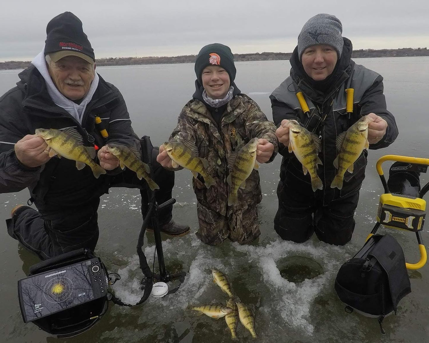 Frabill I-3 Jacket | High-Performance Winter Jacket Designed for Ice-Fishing | Includes Self-Rescue Ice Pick Set