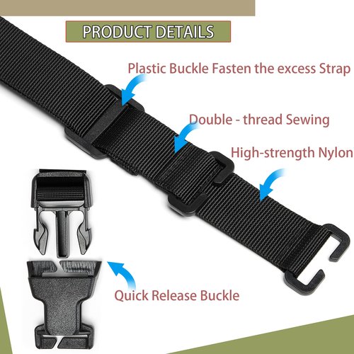 Tactical System Molle Backpack Straps Accessories,Tactical Military Gear VestsTier System Straps with Quick Release Buckle 4 Pieces