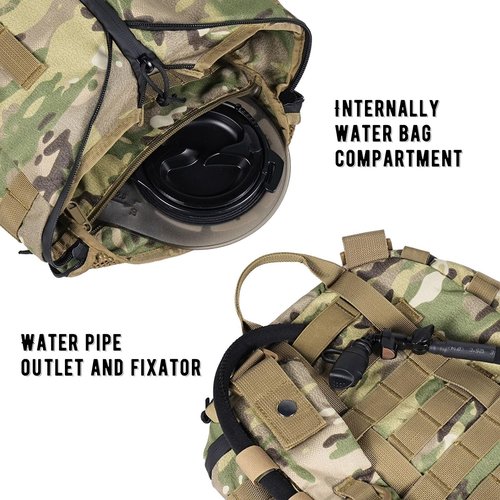 lonloke Tatical Helmet Backpack,Warrior Assault Systems Large Helmet Bag Cargo Molle Head Protection Kit Pack (MC)