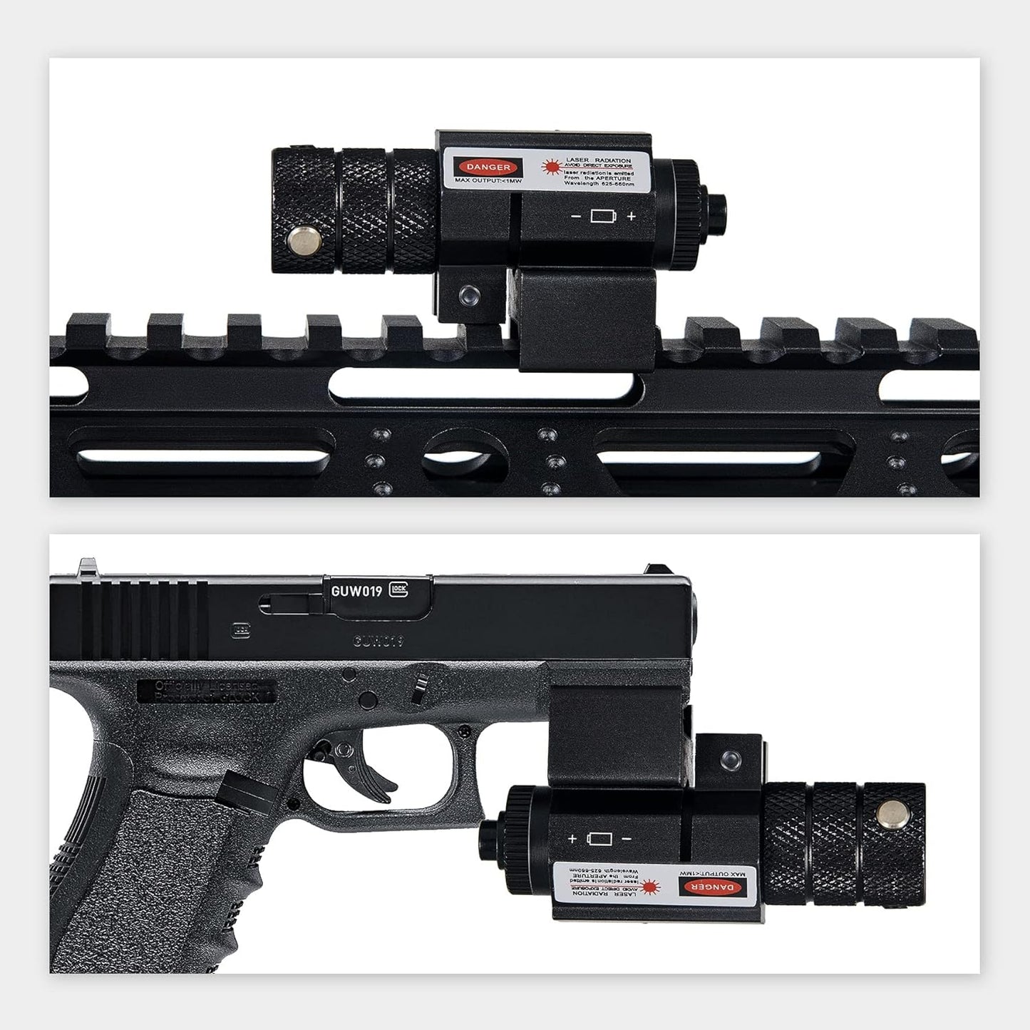 Pinty Compact Tactical Red Laser Sight with Picatinny Mount Alan Wrenches for Hunting - Easy and Bright