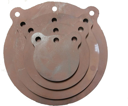 AR500 Steel Targets - (3/8" AR500, Gong Set(4", 6", 8", 10"))