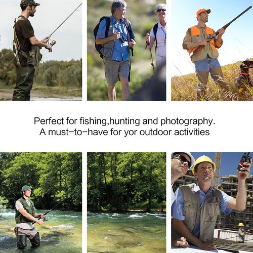 PELLOR Fly Fishing Vest, Fishing Gear Outdoor Backpack Breathable Mesh Fishing Vest Backpack for Camping Hunting