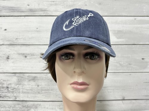 Shenbors Gone Fishing Hat for Men Women, Gifts for Grandpa Uncle Daddy, Navy Blue Bass Fish Lover Baseball Cap Hook Snapback Hat