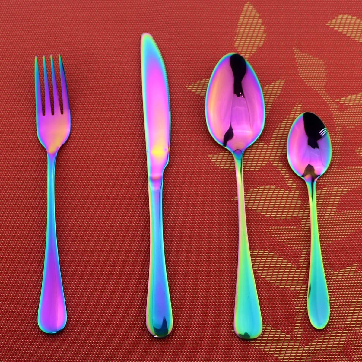 8 Pieces Stainless Steel Mirror Poblished Flatware Set Reusable Cutlery Set Travel Utensils Set with Straws for Camping Office or School Lunch,Dishwasher Safe (Rose Gold)