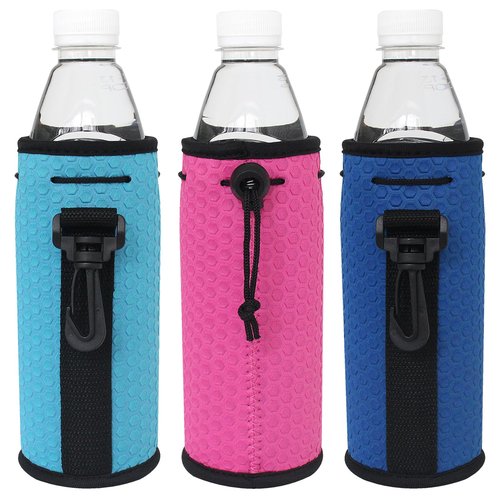 Xumbtvs Water Bottle Sleeves, 3 Pcs Neoprene Insulators Bottle Carrier Holder with Buckles, fits 16-18oz (Colorful2)