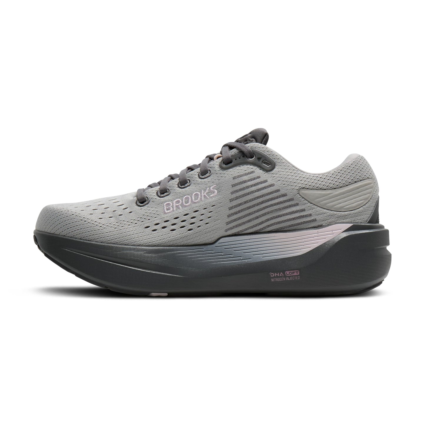 Brooks Women’s Ghost Max 3 Neutral Running & Walking Shoe - Harbor Mist/Poppy Seed/Pink - 8 Medium