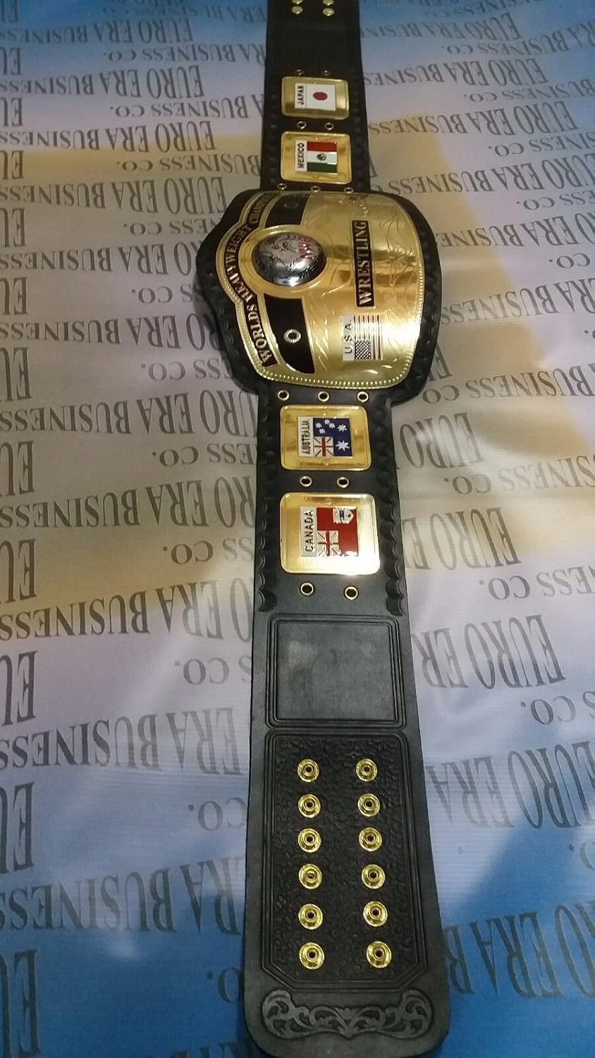 New Replica NWA Championship Belt Adult Size Metal Plates