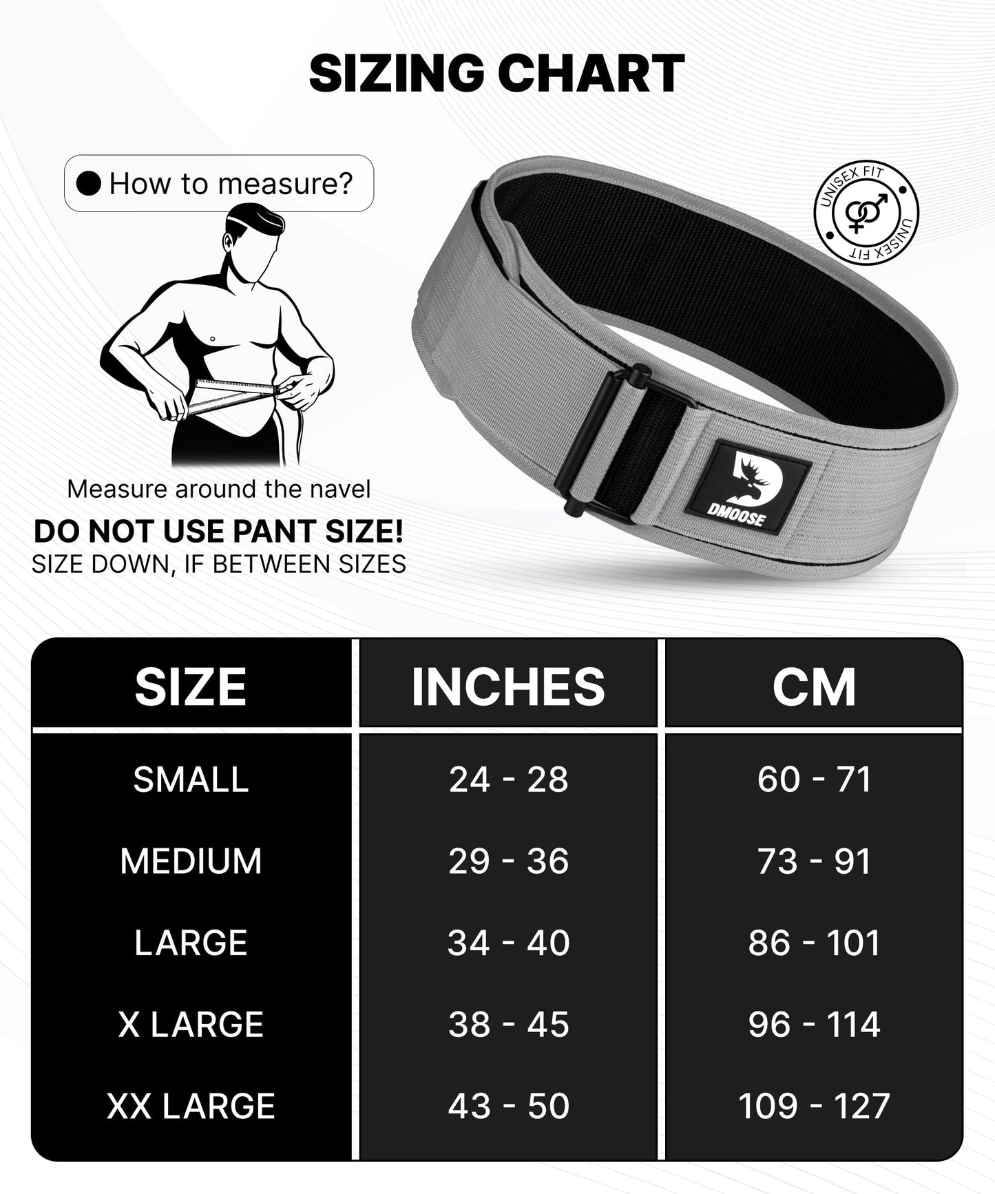 DMoose Auto Locking Weight Training Belt, Provides Lumbar Support & Stability, 4" Nylon Squat Belts for Men with Adjustable Buckle, Gym Belt for Women Weight Lifting