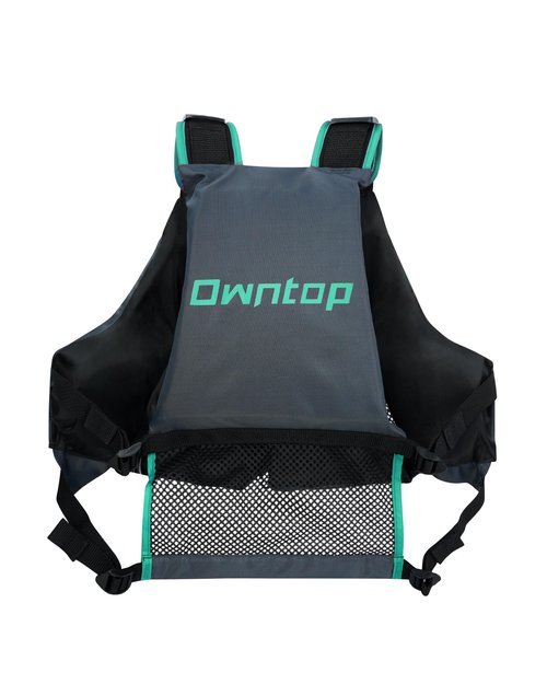 Owntop Swim Jackets Adult, Adjustable Safety Strap, Mens Womens Swim Vest Kayak, Buoyancy Float Vests for Fishing Swimming Stand-up Paddle (Gray-Green, XL/XXL)