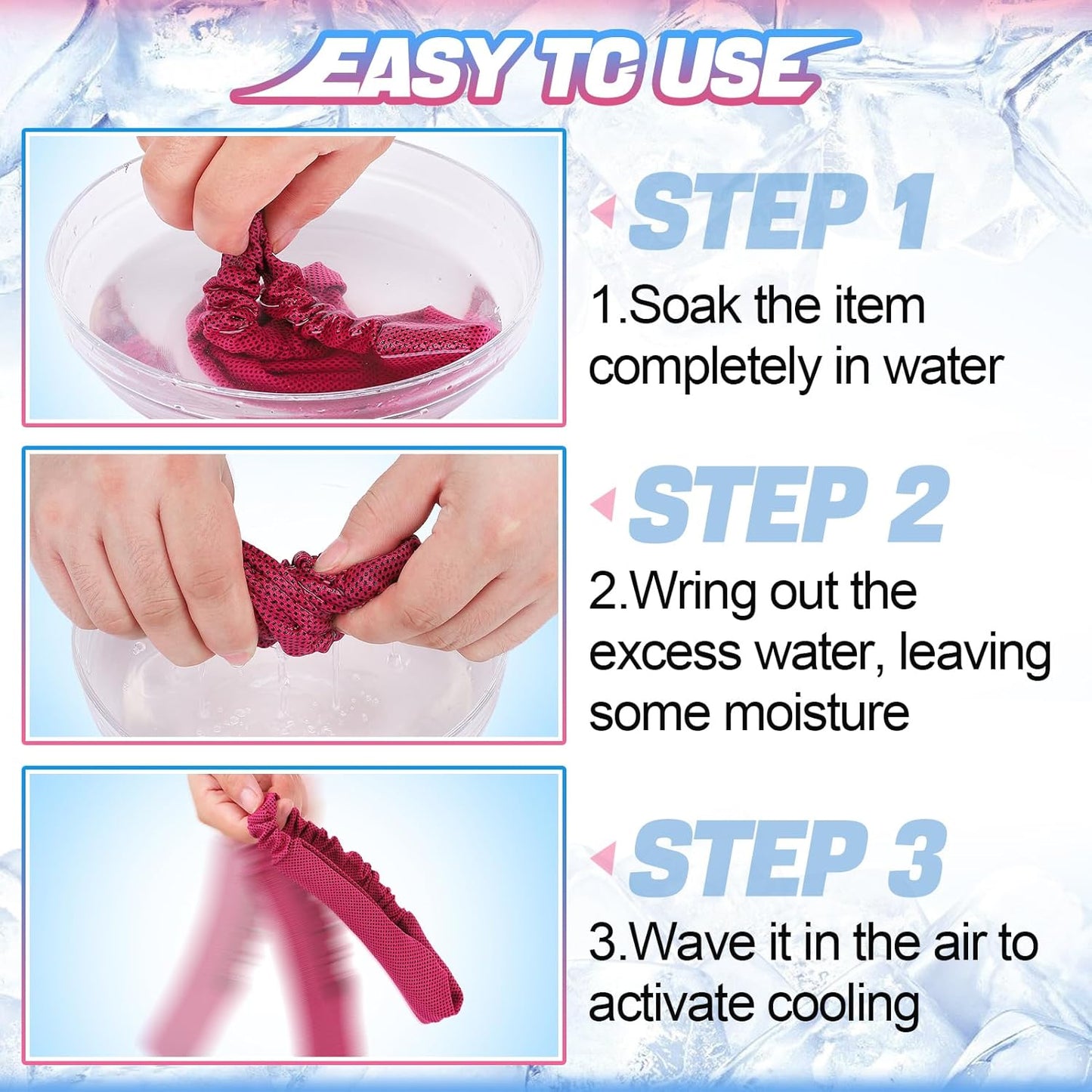 Cooling Headbands | 4-Pack Elastic Sweat Bands for Men & Women – Moisture-Wicking