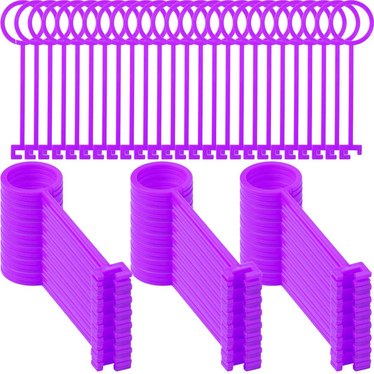 Lenwen 75pcs Clay Target Holders, Versatile Clay Pigeon Hooks Hanging Target Hangers for Outdoor Shooting Practice(Purple)