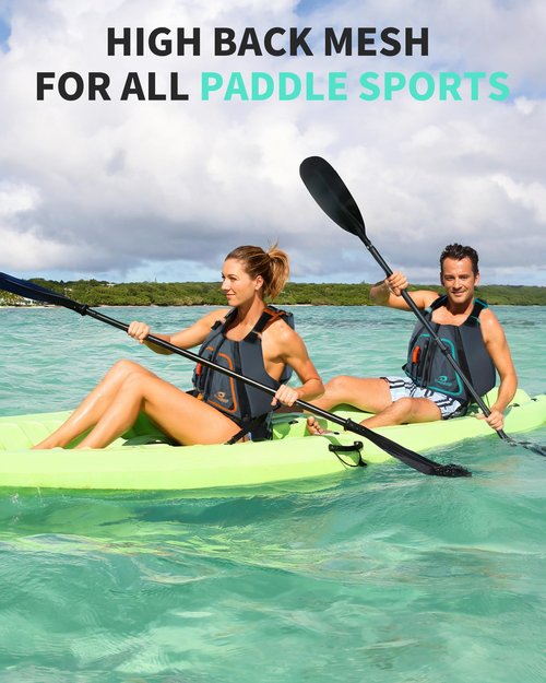 Owntop Swim Jackets Adult, Adjustable Safety Strap, Mens Womens Swim Vest Kayak, Buoyancy Float Vests for Fishing Swimming Stand-up Paddle (Gray-Green, XL/XXL)