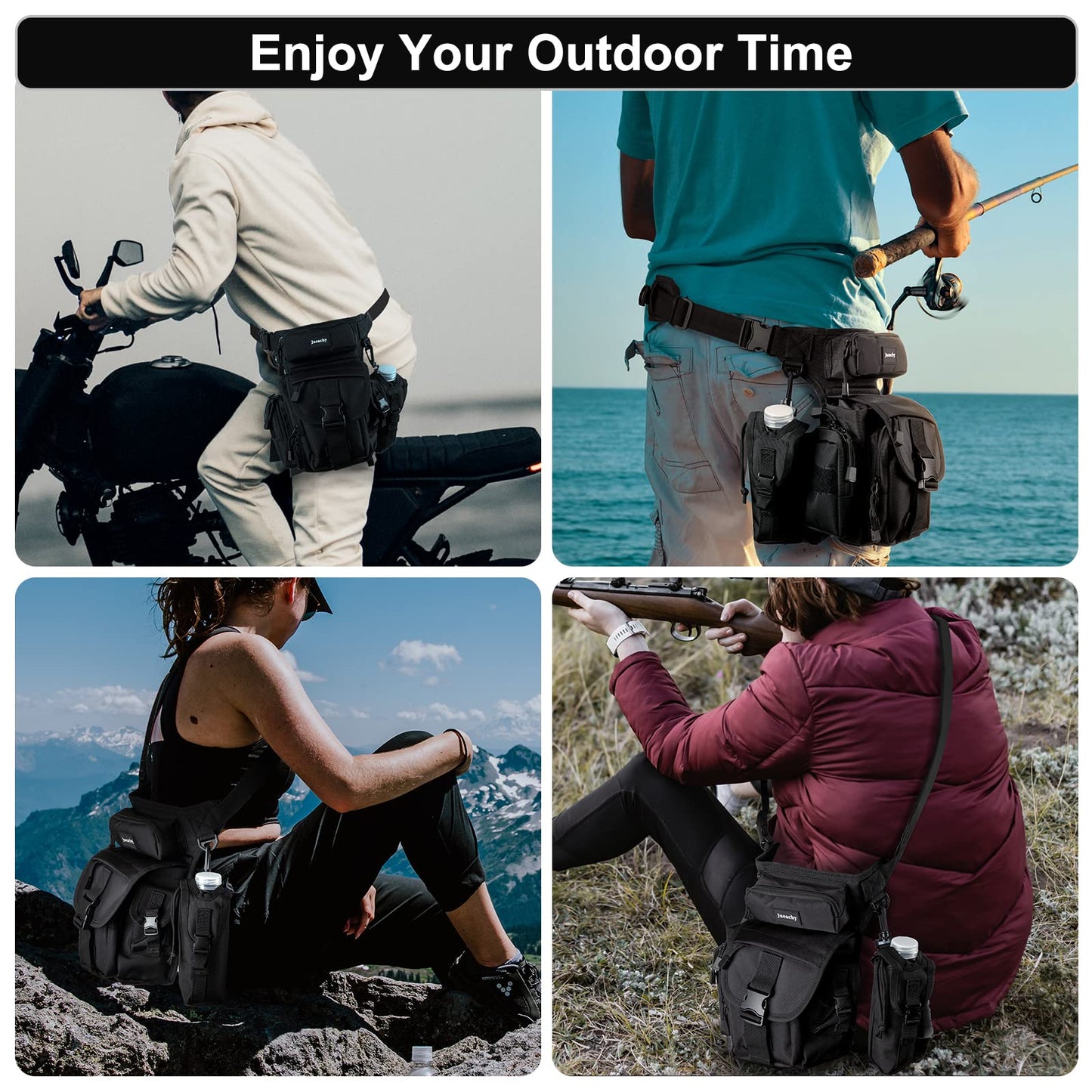 Jueachy Drop Leg Bag+Jueachy Fishing Tackle Backpack