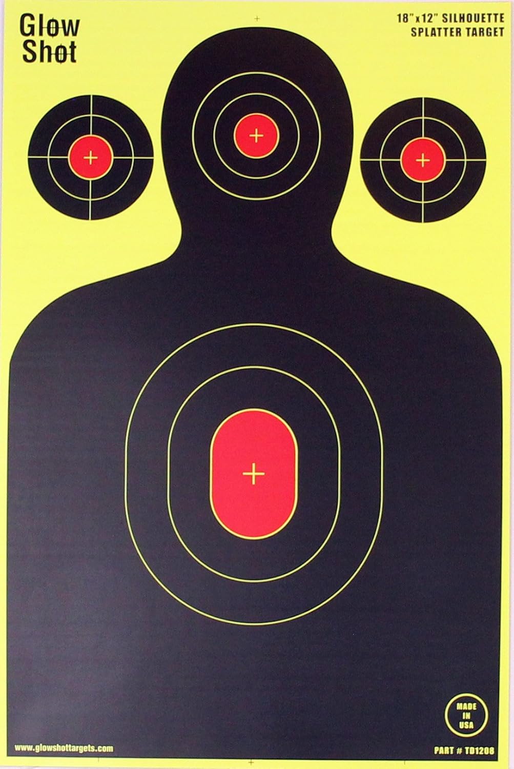 Silhouette GLOWSHOT Splatter Targets 12 x 18 inch 10 Pack, 25 Pack, 50 Pack and 100 Pack