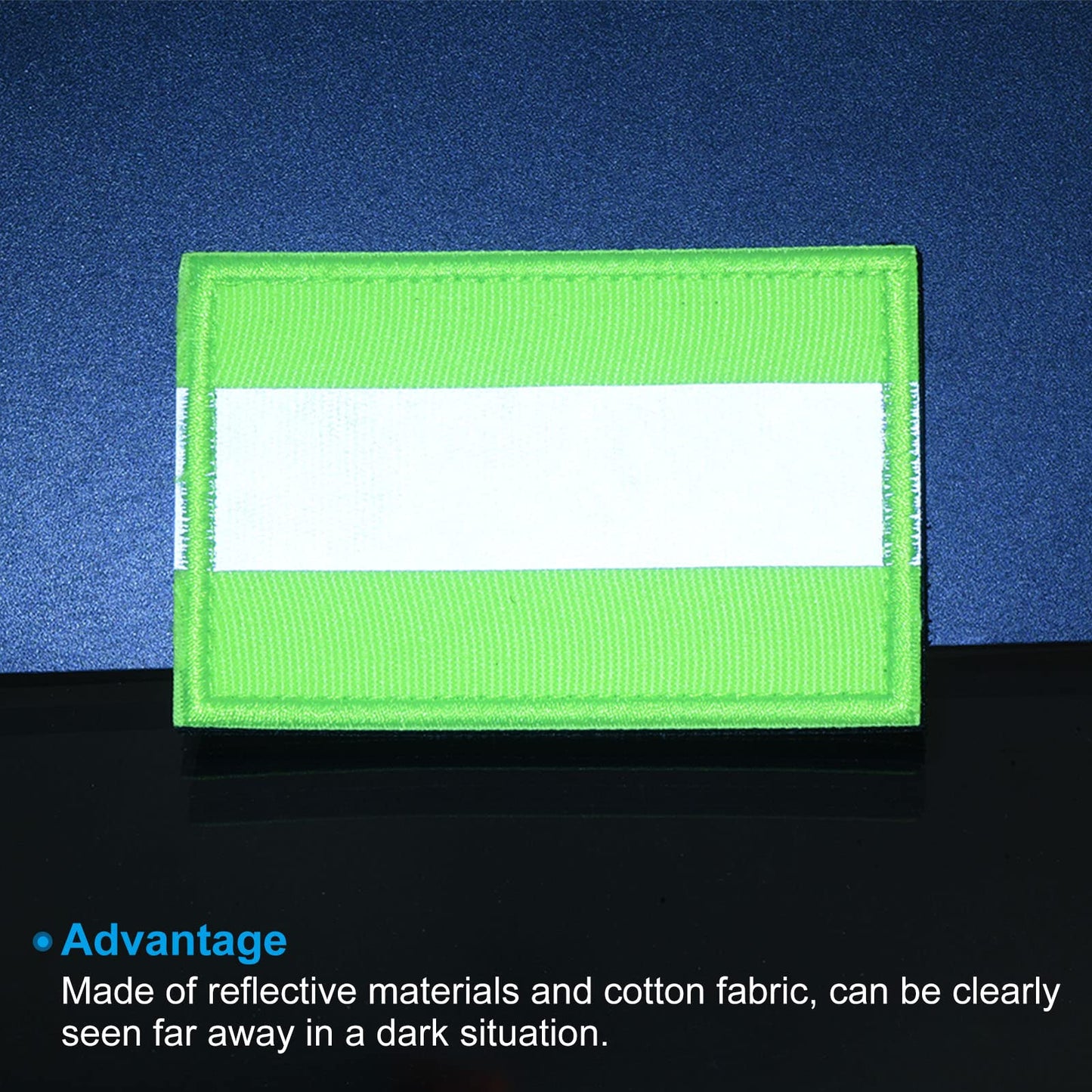 PATIKIL Reflective Patch 2x3", 2 Pcs Hook and Loop Fastener Safety Appliques for Night Sportsperson Worker Hiker, Green