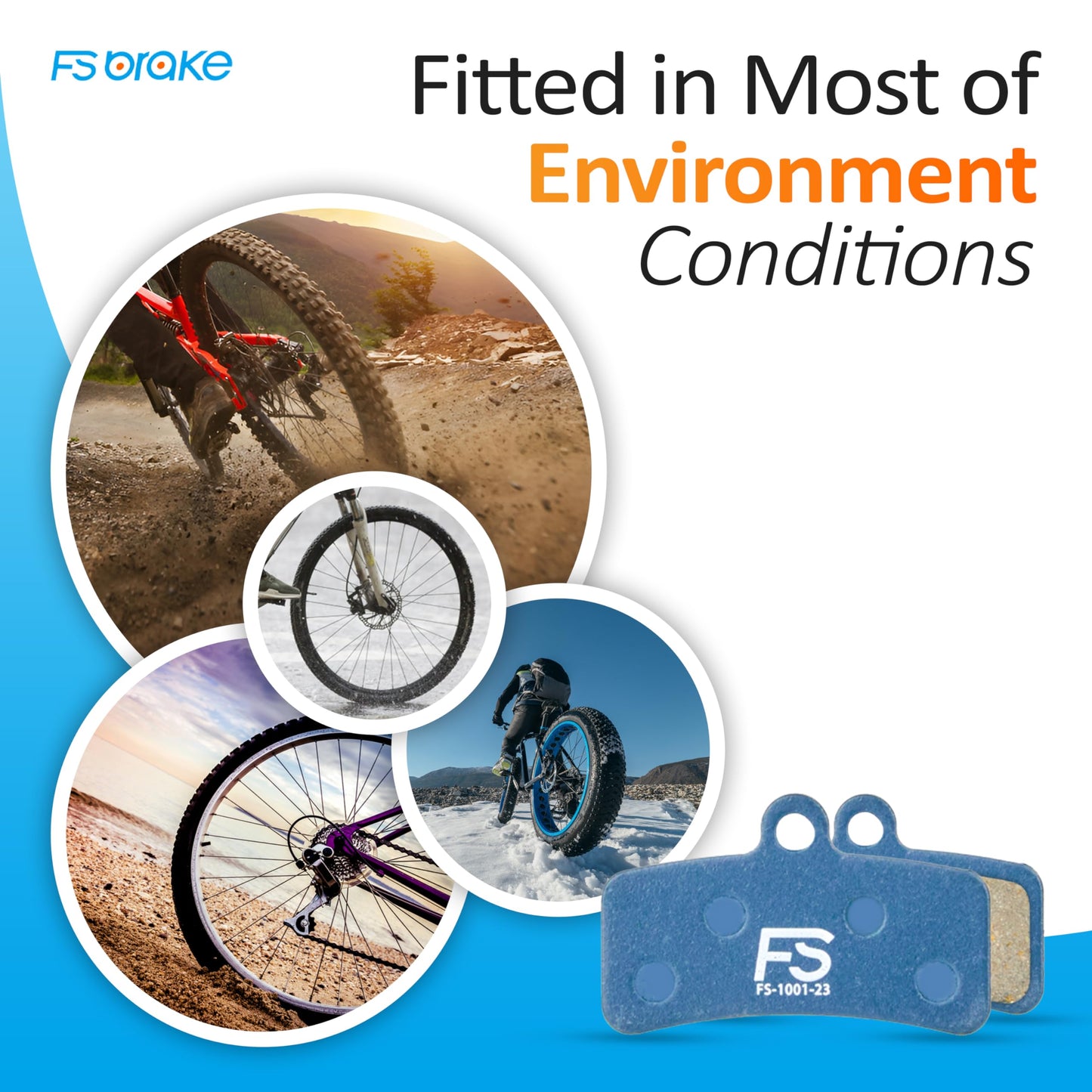 FS-DEXT Bike Disc Brake Pads for Shimano 4-Piston – Saint M810/M820, XT M8020/M8120, SLX M7120, XTR M9120, ZEE M640, Tektro M735/M750, TRP Slate T4/Quadiem | MTB, eMTB, Downhill, Enduro (One Pair)