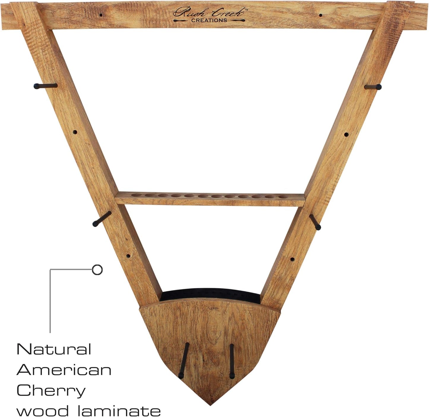 Rush Creek Creations Wall Mounted Bow and Arrow Display Rack for Hunting & Archery Accessories Real Tree 3-Bow Holder & 12-Arrow Storage Handcrafted Small Bows & Big Bow Hanger w/Arrow Holders