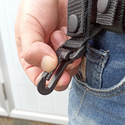 ZGJINLONG Duty Belt Keeper Key Holder Clip for 1.5"/1.75"/ 2"/2.25" Wide Nylon Police Belt Accessories Military Molle Hook Tactical Gear Clip 2 Pack