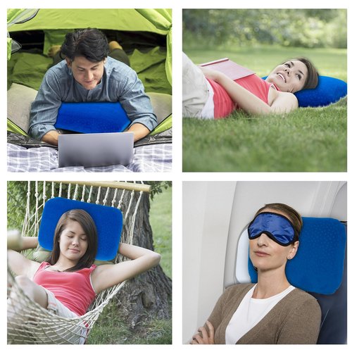 tuphen Camping Pillow Memory Foam Travel Pillow for Sleeping Backpacking Pillows Airplane Travel Hammock Beach Breathable Lightweight