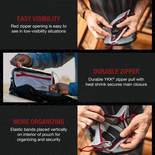Vertx S.O.C.P. LT Overflow Small Mesh Zipper Pouch Organizer Insert for Backpack, Bag, Accessories and Tool Storage EDC Pouches
