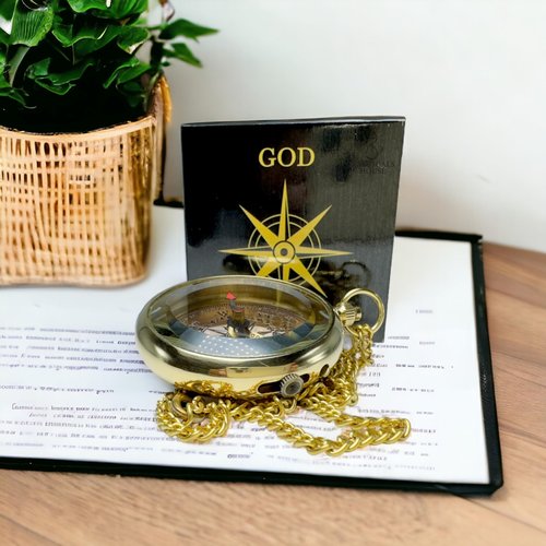Christian Compass – Jeremiah 29:11 “for I Know The Plans” Engraved Brass Gift, Faith-Based Keepsake for Graduation, Baptism, Confirmation, or Religious Gift for Boys, Girls & Adults – Gift Boxed