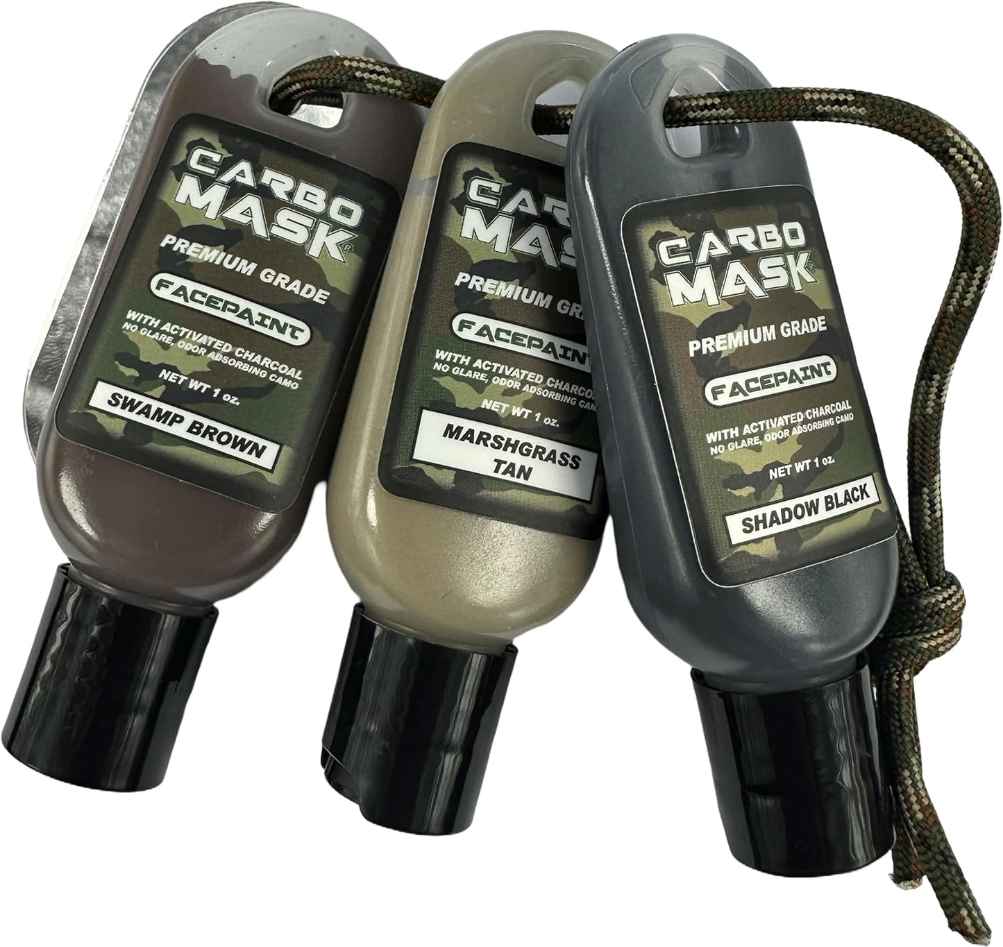 1 oz. Three-Pack Camo Facepaint. No grease. No glare. Easy to remove.